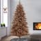 7.5ft. Pre-Lit Rose Gold Metallic Artificial Christmas Tree, Clear LED Infinity Lights®